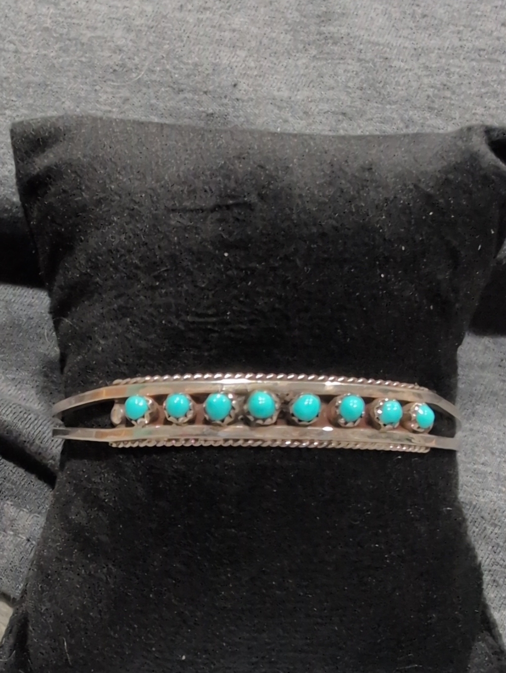 Sterling Silver Turquoise Bead Cuff